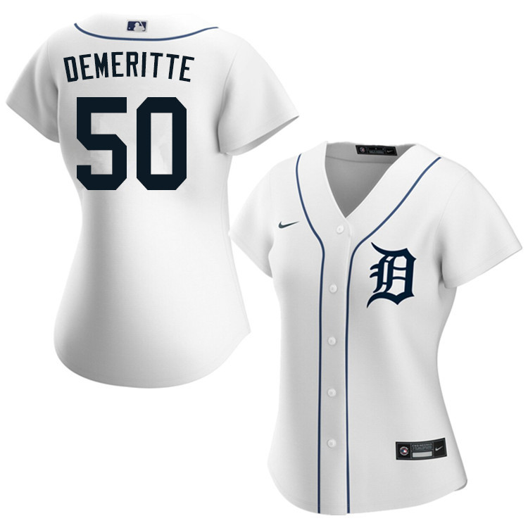 Nike Women #50 Travis Demeritte Detroit Tigers Baseball Jerseys Sale-White